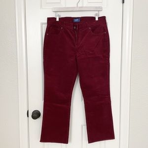 NWOT Old Navy MidRise Flare Burgundy Corduroy Pant